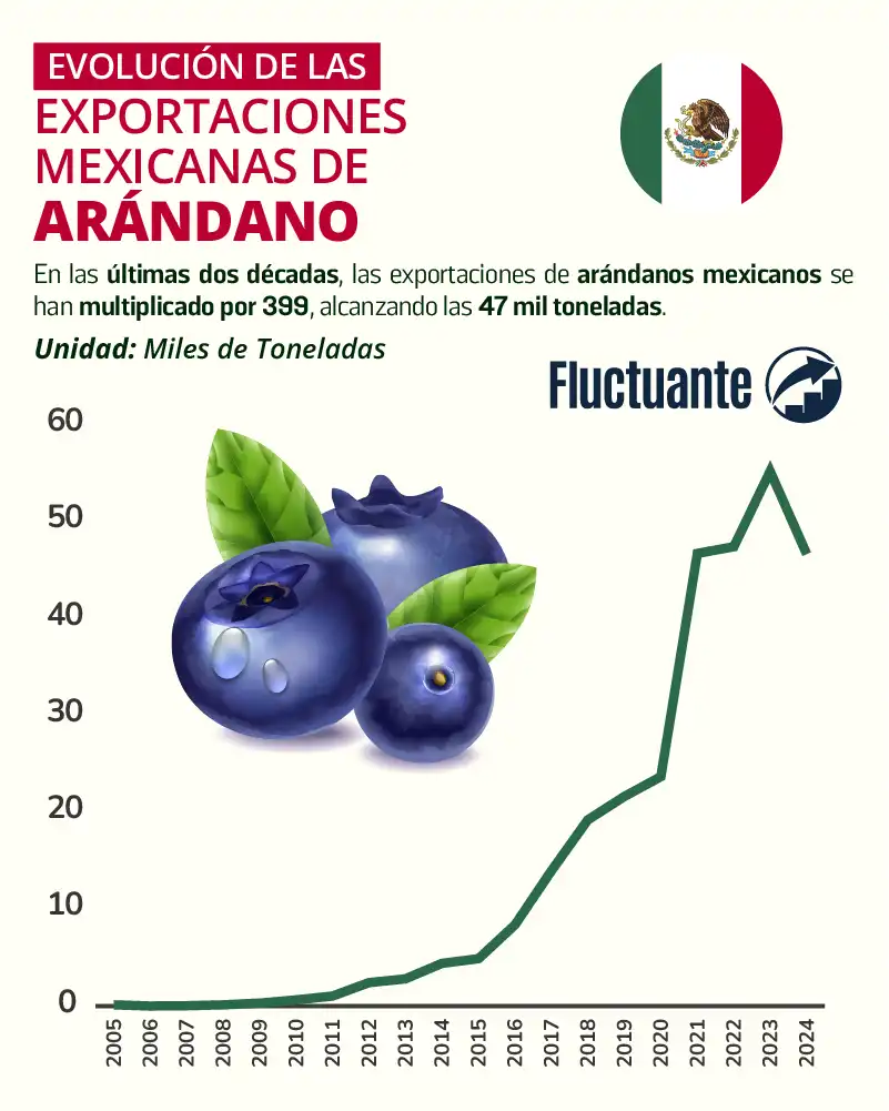 Evolución-de-las-exportaciones-mexicanas-de-arándano