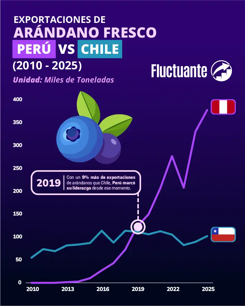 Exp-Arándano-Perú-vs-Chile-2010-2025